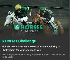 bet365 6 Horses Challenge Cheltenham betting offer.